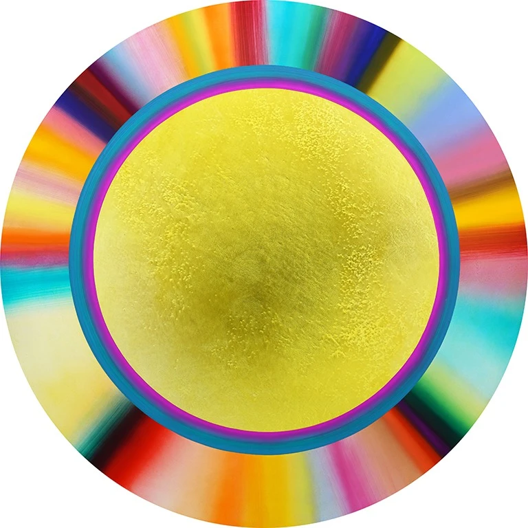 'Josephs Dreamcoat' 2024 casein on wood 120x120cm